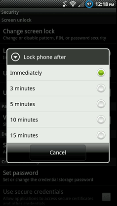 Time Setting to Lock Screen